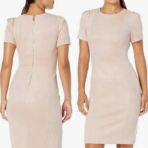 Calvin Klein Suede Short Sleeve Dress